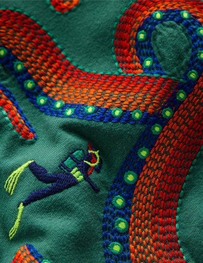 Superstitch T-Shirt-Spruce Green Octopus-3