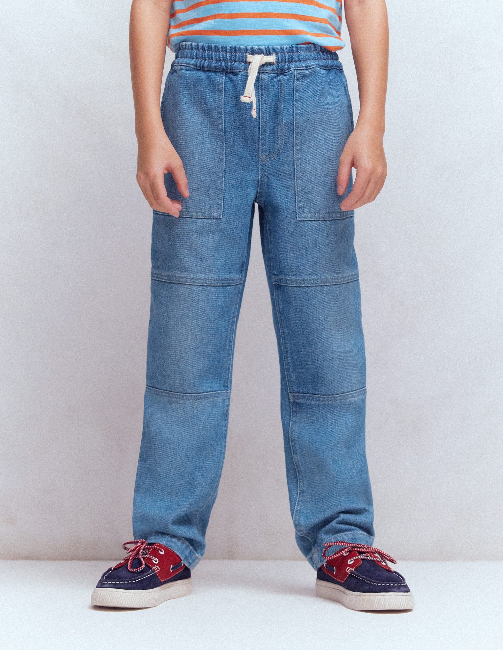 Warrior Knee Jeans-Mid Blue Wash-5