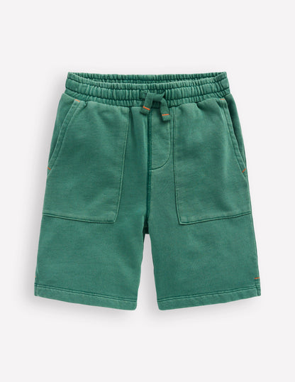 Garment Dye Shorts-Spruce Green-1