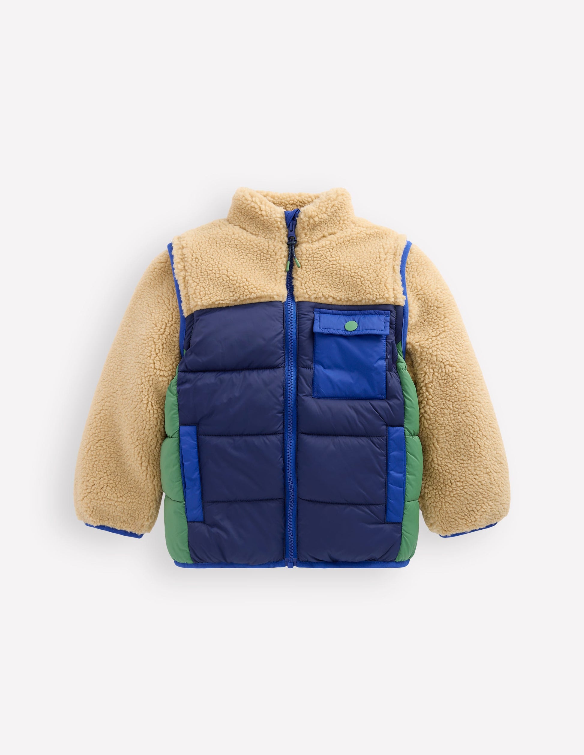 2-in-1 Borg Jacket-Winter Moss Mix-1