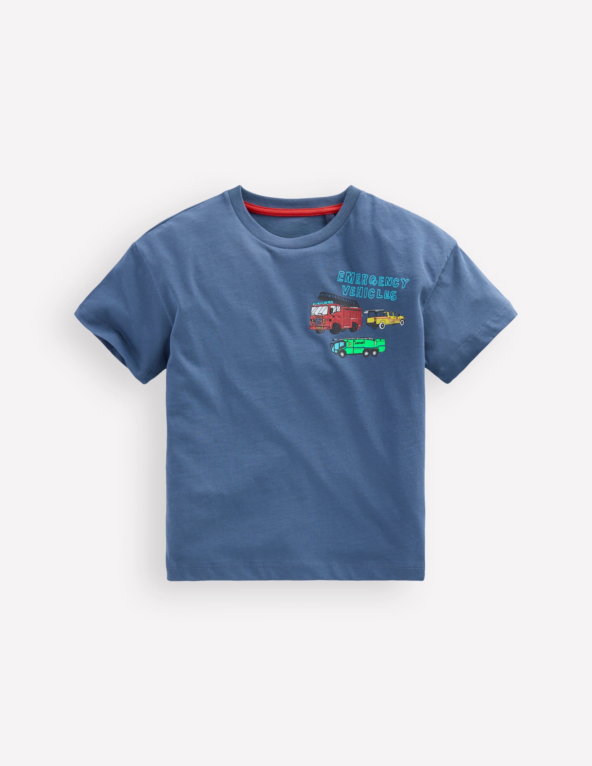Front & Back Graphic T-shirt-Vintage Indigo Truck - Image 1