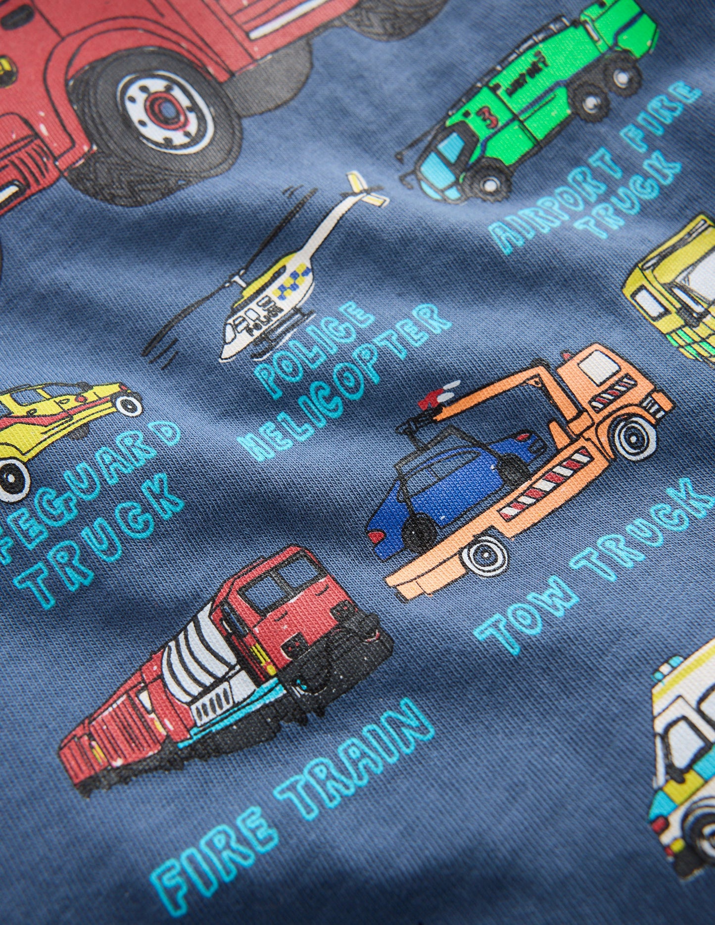 Front & Back Graphic T-shirt-Vintage Indigo Truck