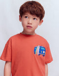 Front & Back Graphic T-shirt-Burnt Sienna Camper Van