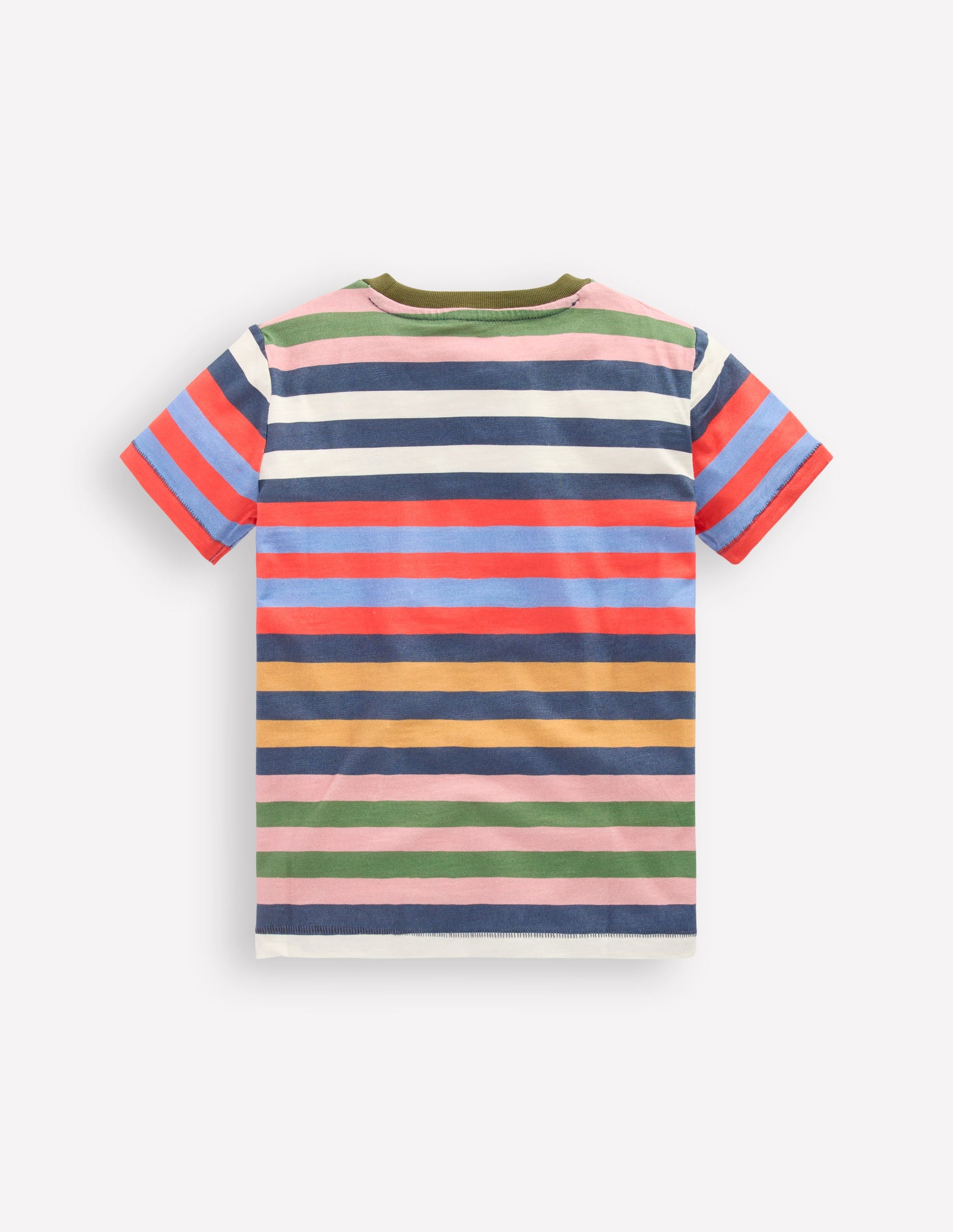 Everyday Short Sleeve T-Shirt-Navy, Red and Blue Multistripe-5