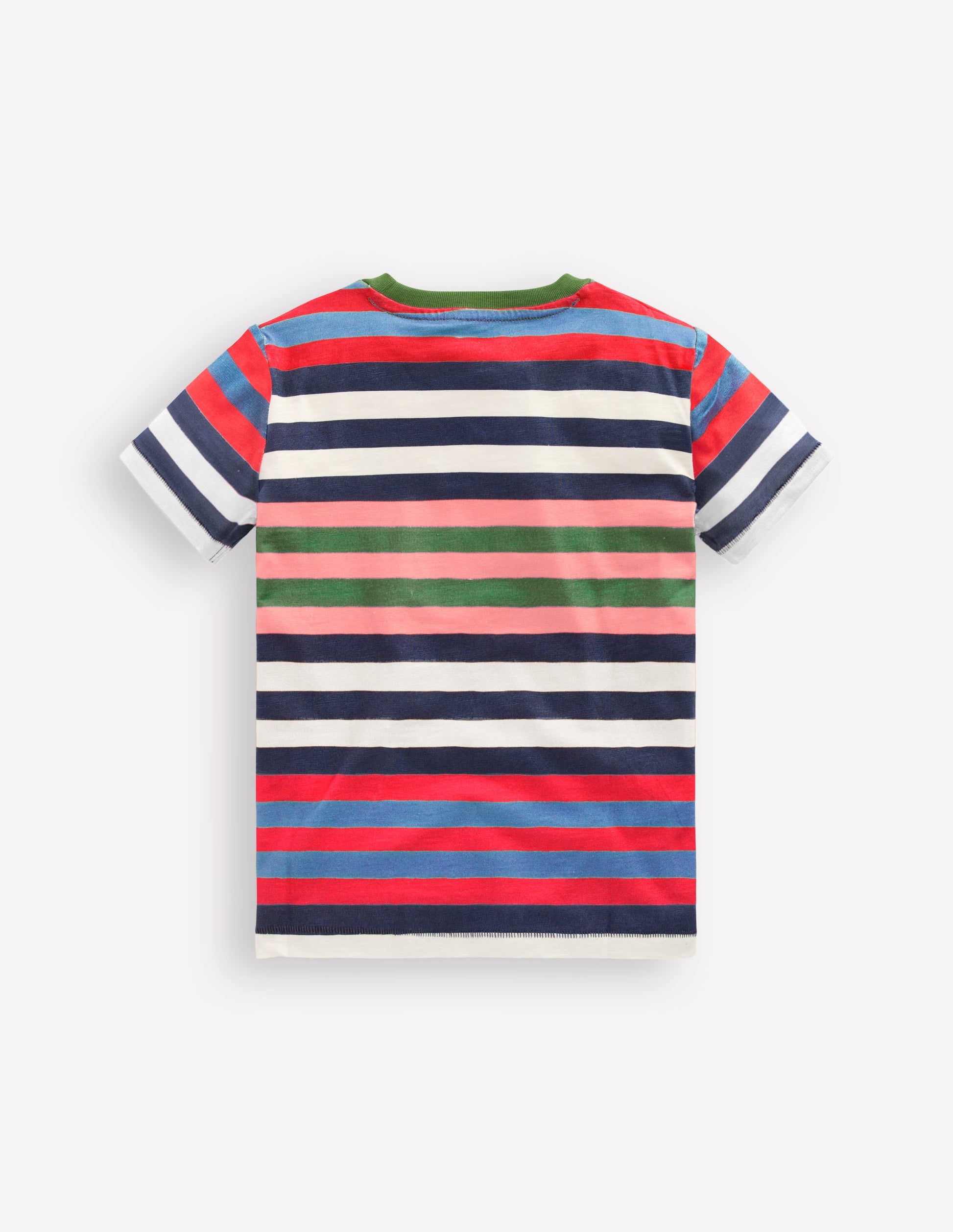 Everyday Short Sleeve T-Shirt-Navy, Red and Blue Multistripe-2