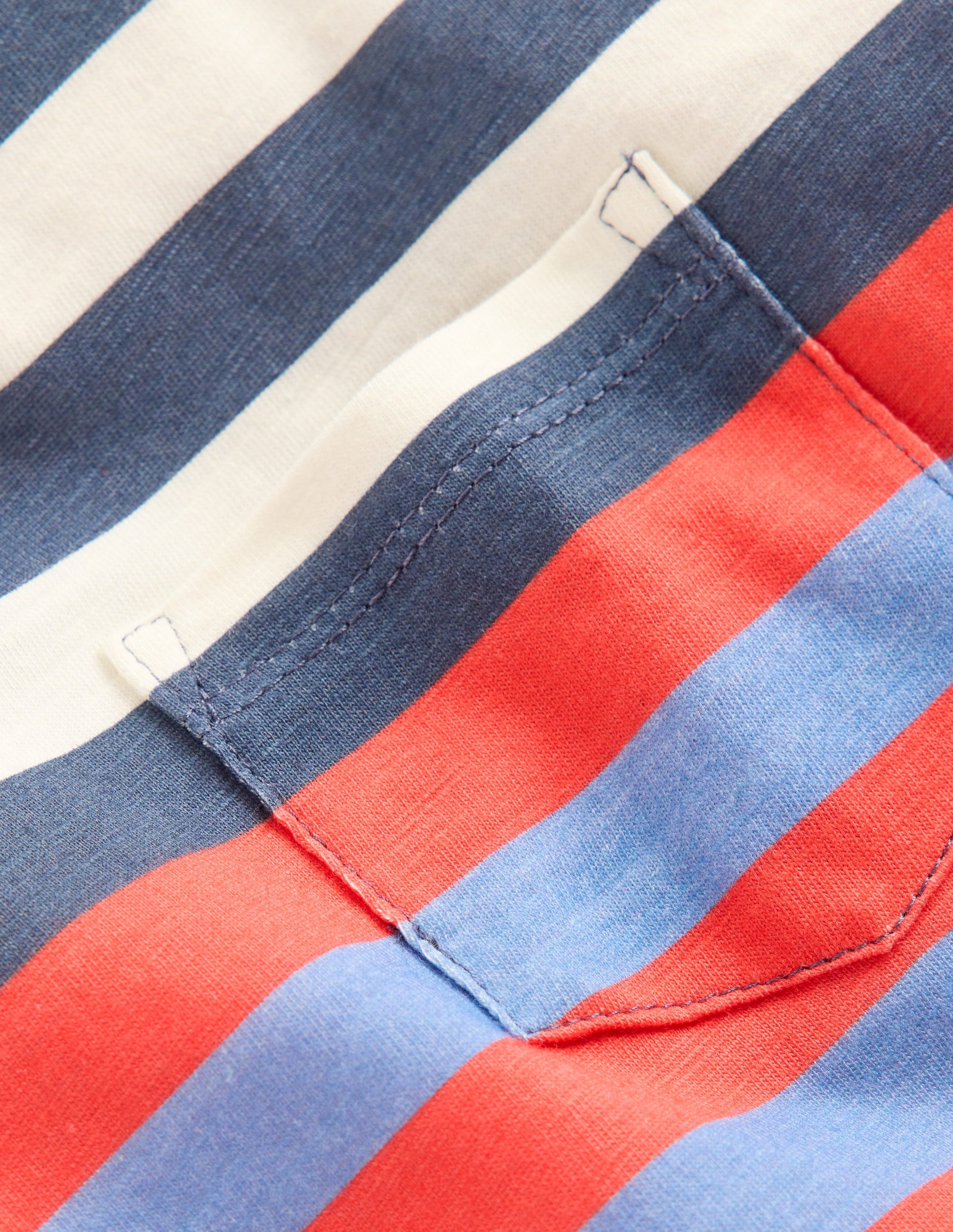 Everyday Short Sleeve T-Shirt-Navy, Red and Blue Multistripe-6
