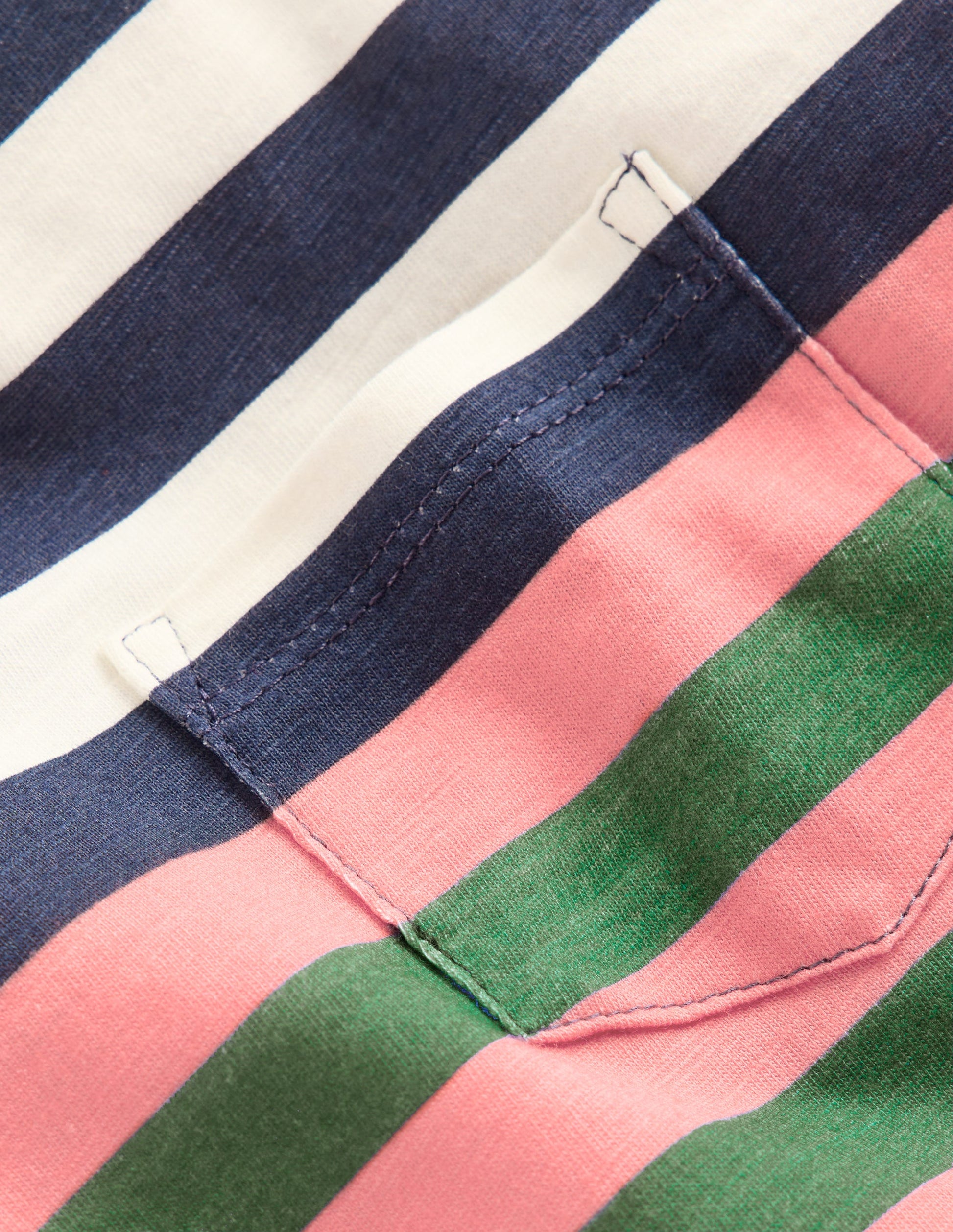 Everyday Short Sleeve T-Shirt-Navy, Red and Blue Multistripe-3