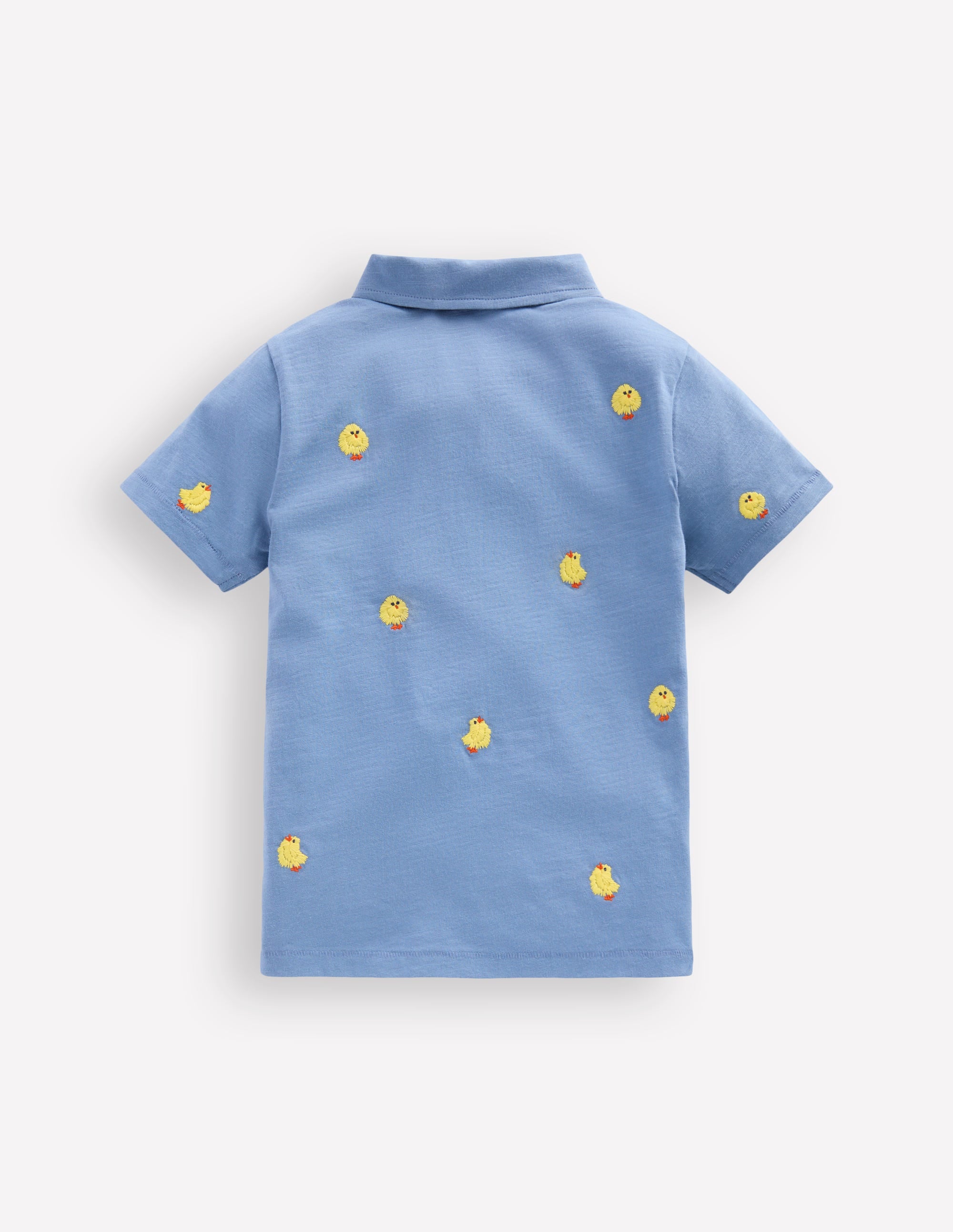 Embroidered Slub Polo Shirt-Chicks - Image 2
