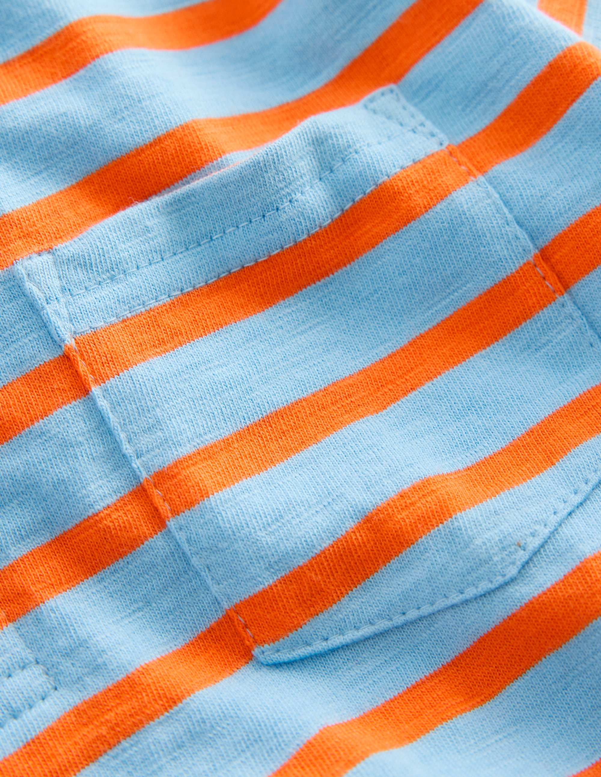 Slub Polo Shirt-Glacier Blue/ Firecracker Red - Image 3