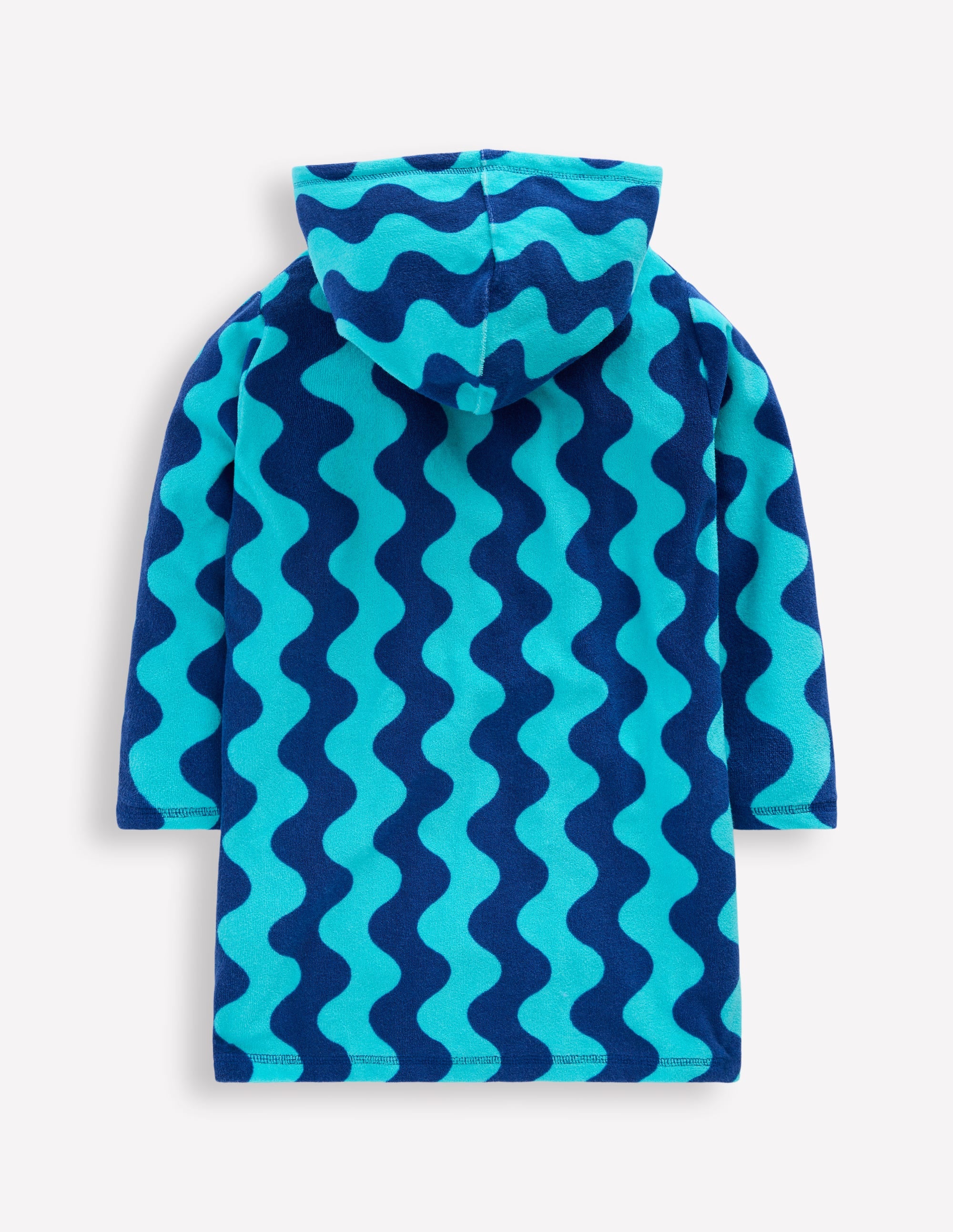 Towelling Zip-Up Throw-On-Blue Waves - Image 2