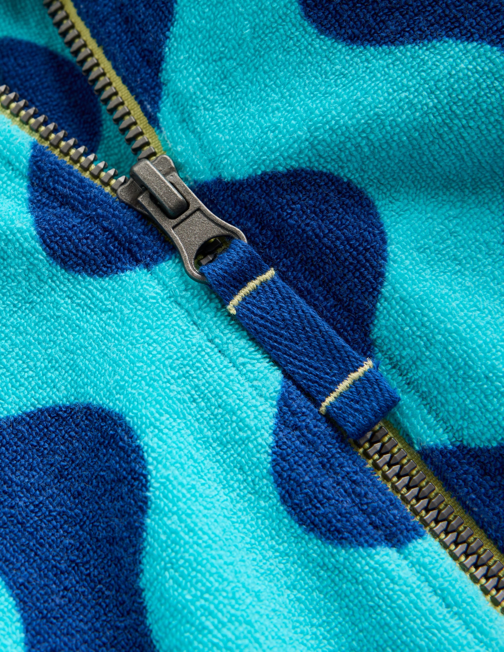 Towelling Zip-Up Throw-On-Blue Waves - Image 3