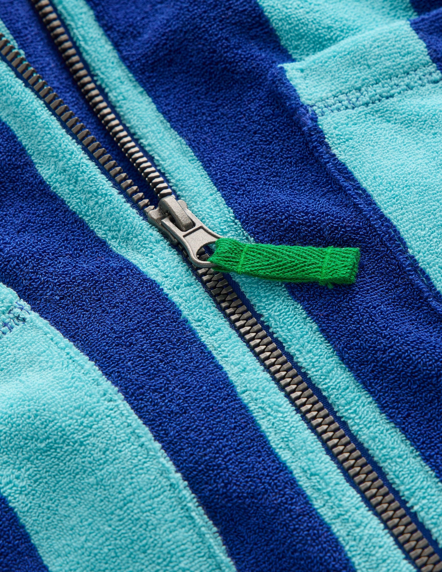 Towelling Zip-Up Throw-On-Hotch Stripe