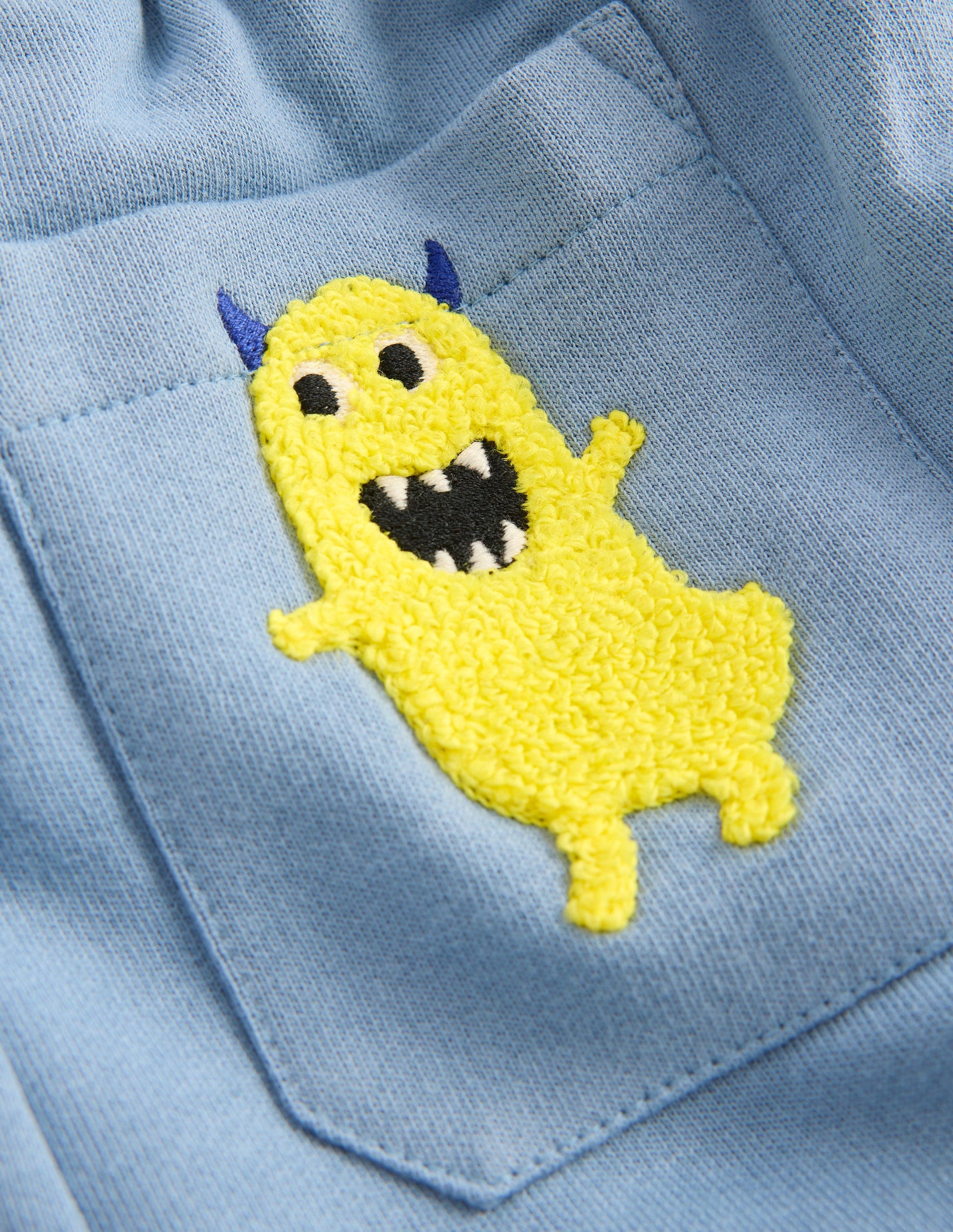 Fun Sweatpants-French Blue Monster Applique-6