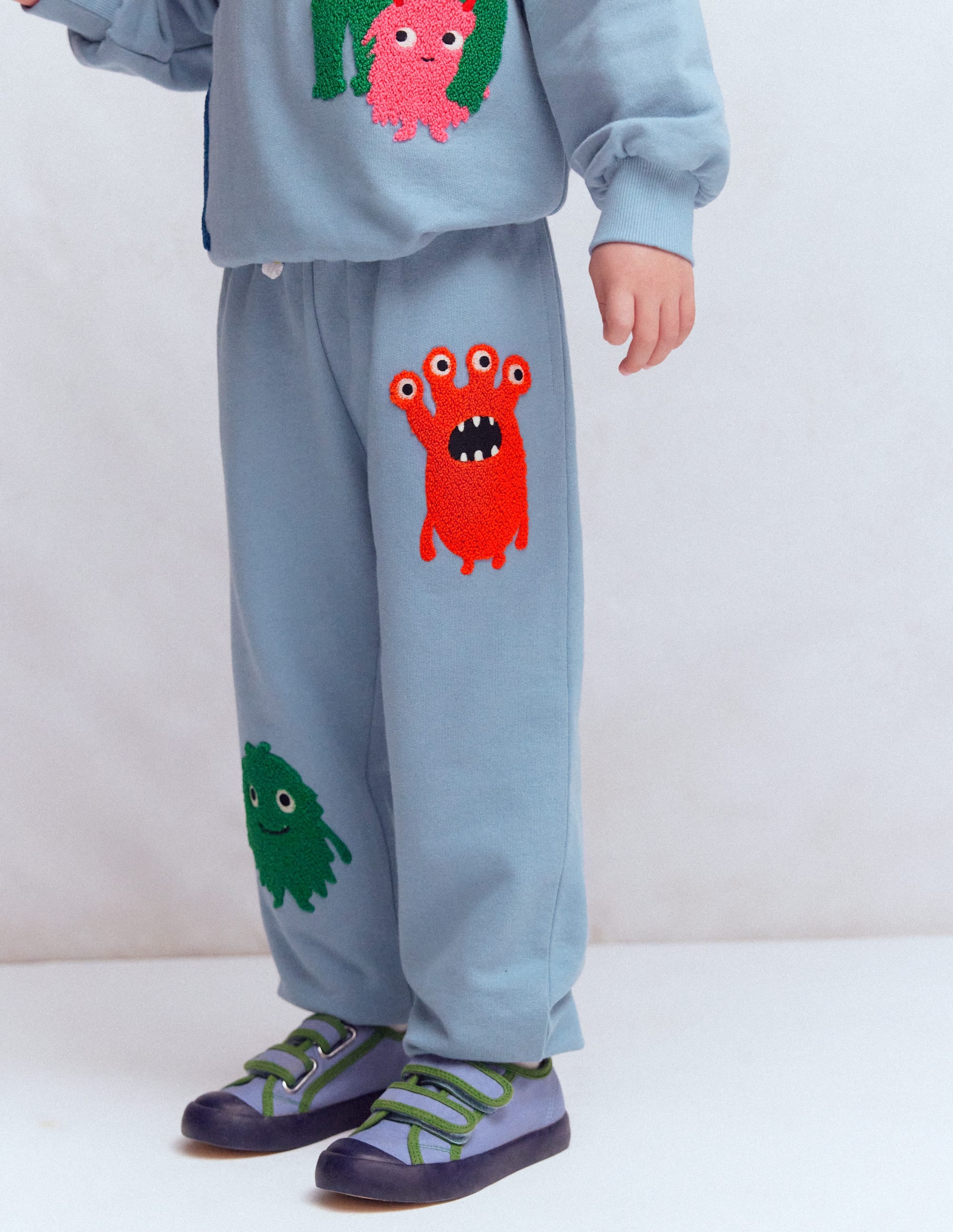 Fun Sweatpants-French Blue Monster Applique - Image 3