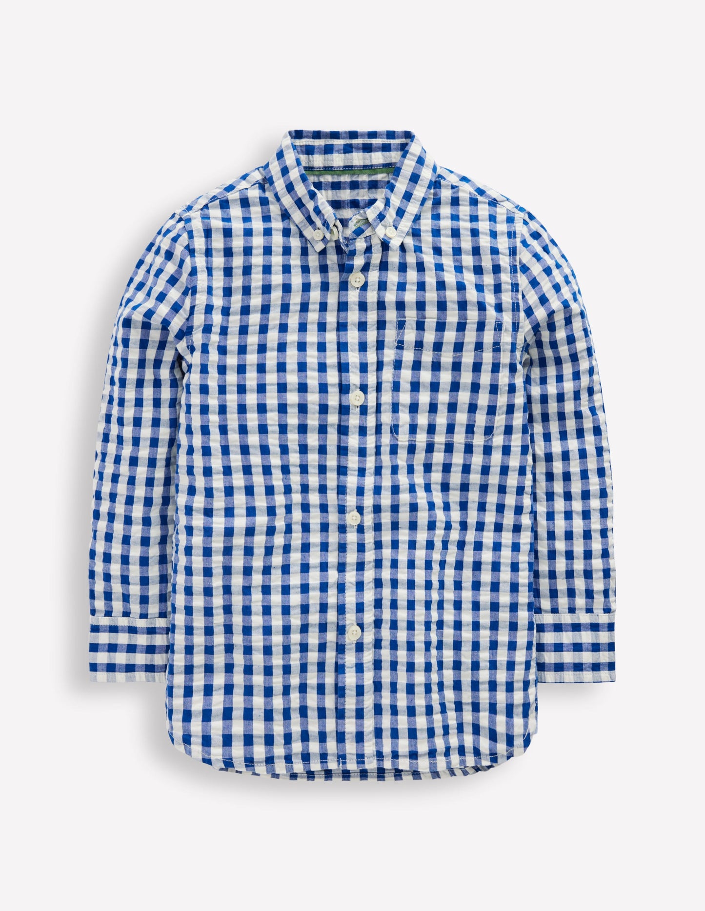 Cotton Shirt-Blue Gingham