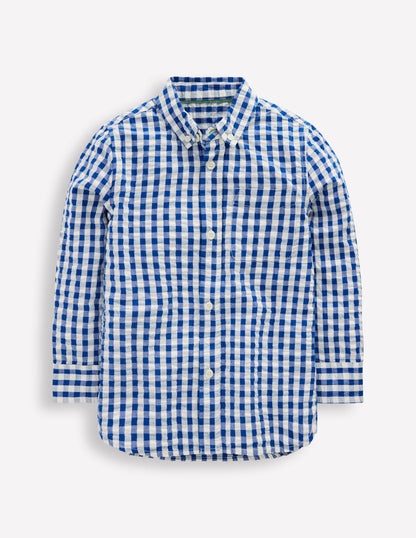 Cotton Shirt-Blue Gingham-2