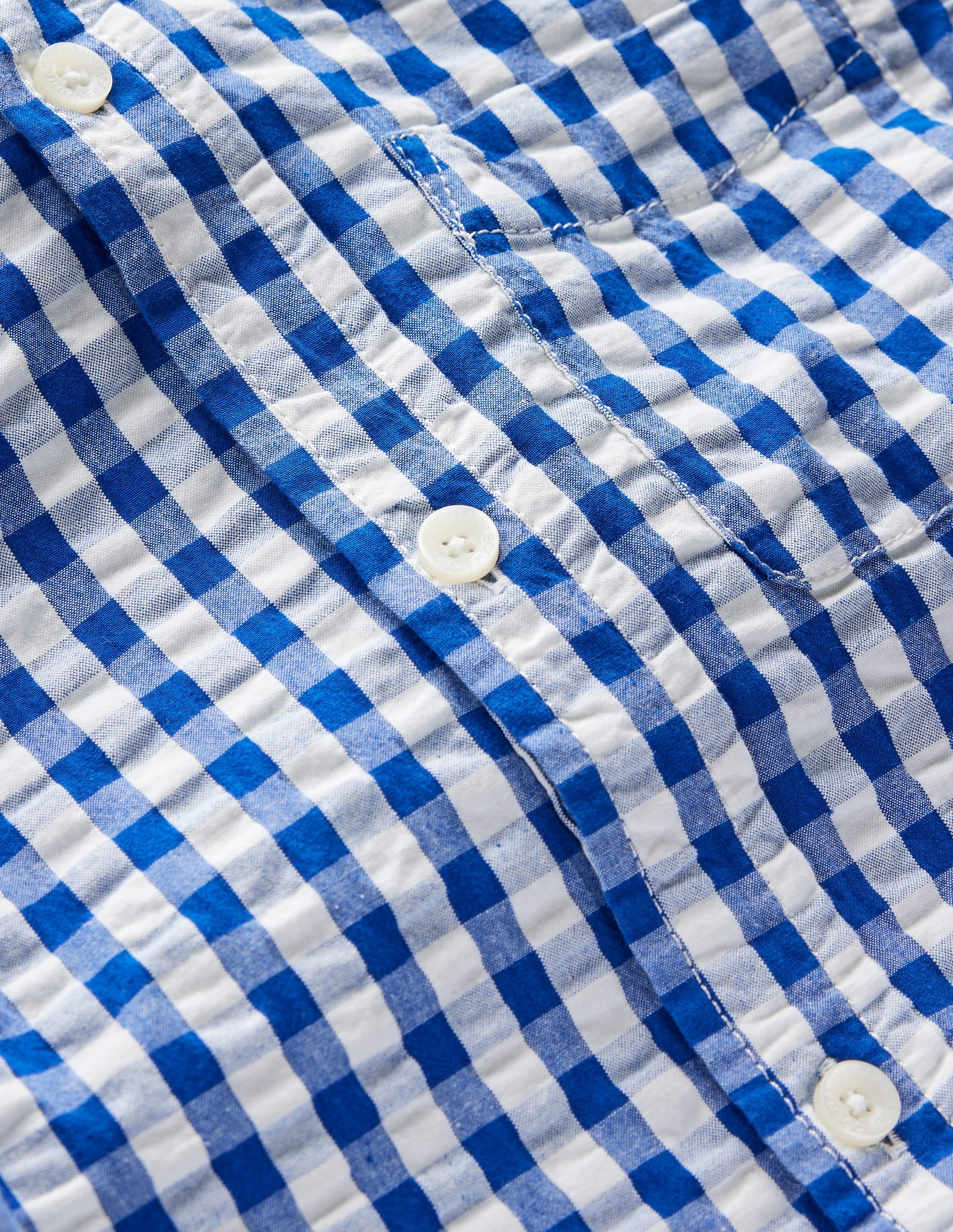 Cotton Shirt-Blue Gingham - Image 4