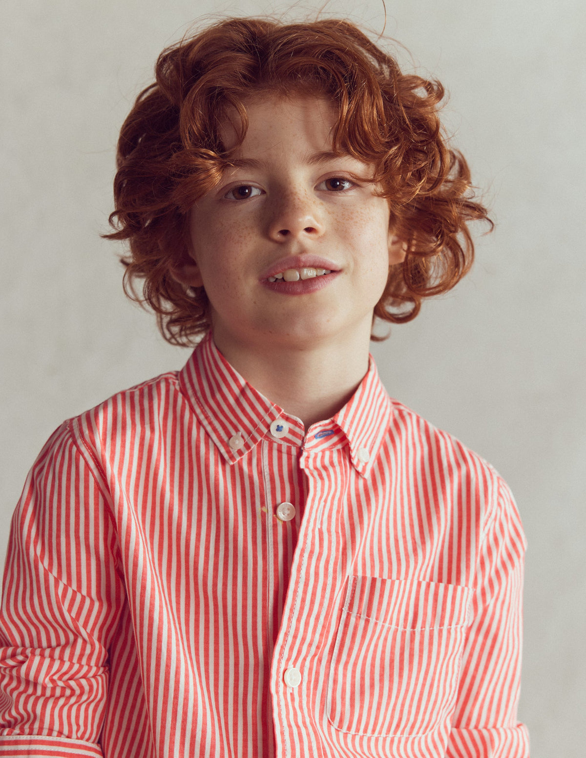 Cotton Shirt-Red Ticking - Image 2