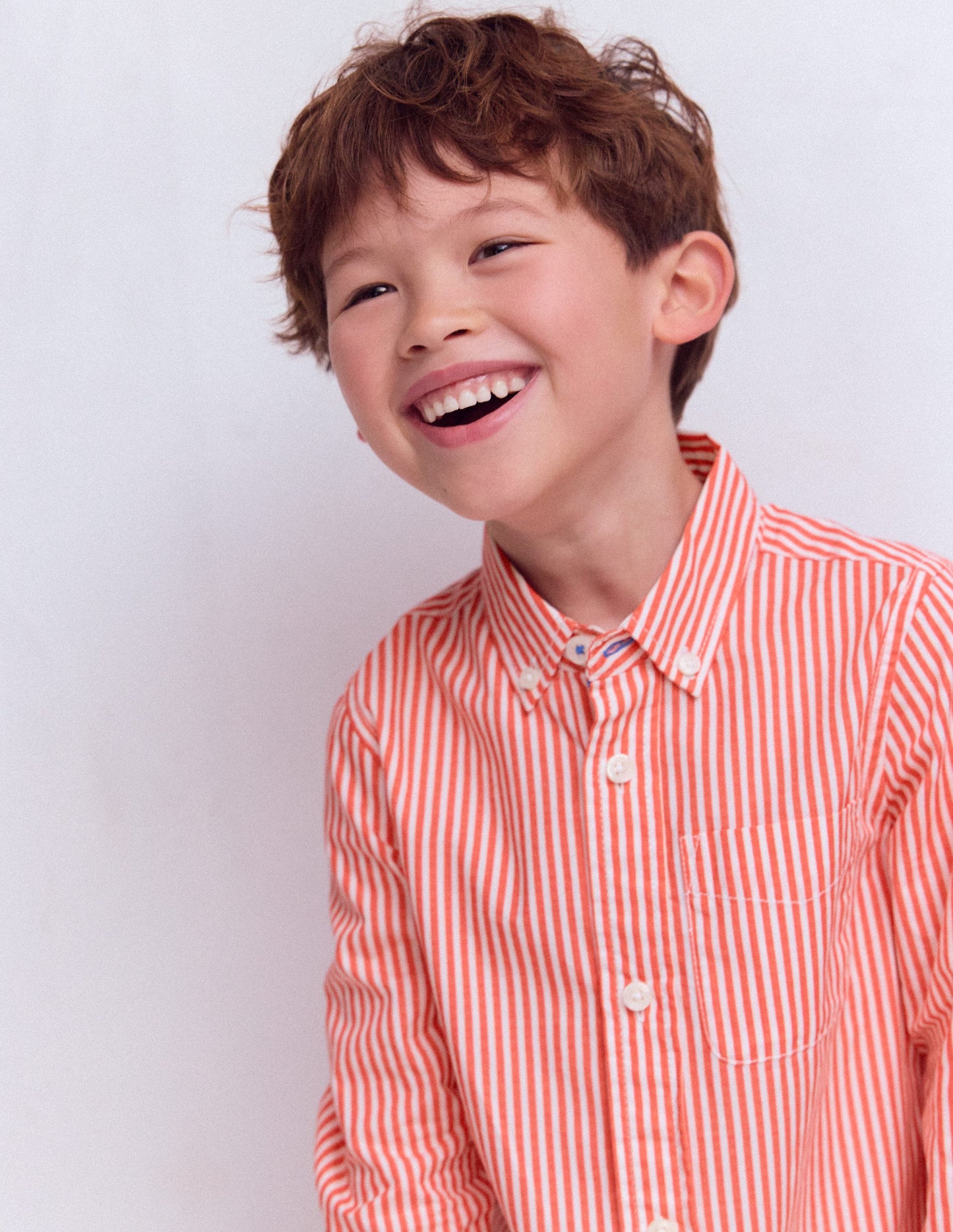 Cotton Shirt-Red Ticking