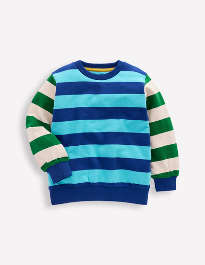 Everyday Printed Sweatshirt-Hotch Stripe-2