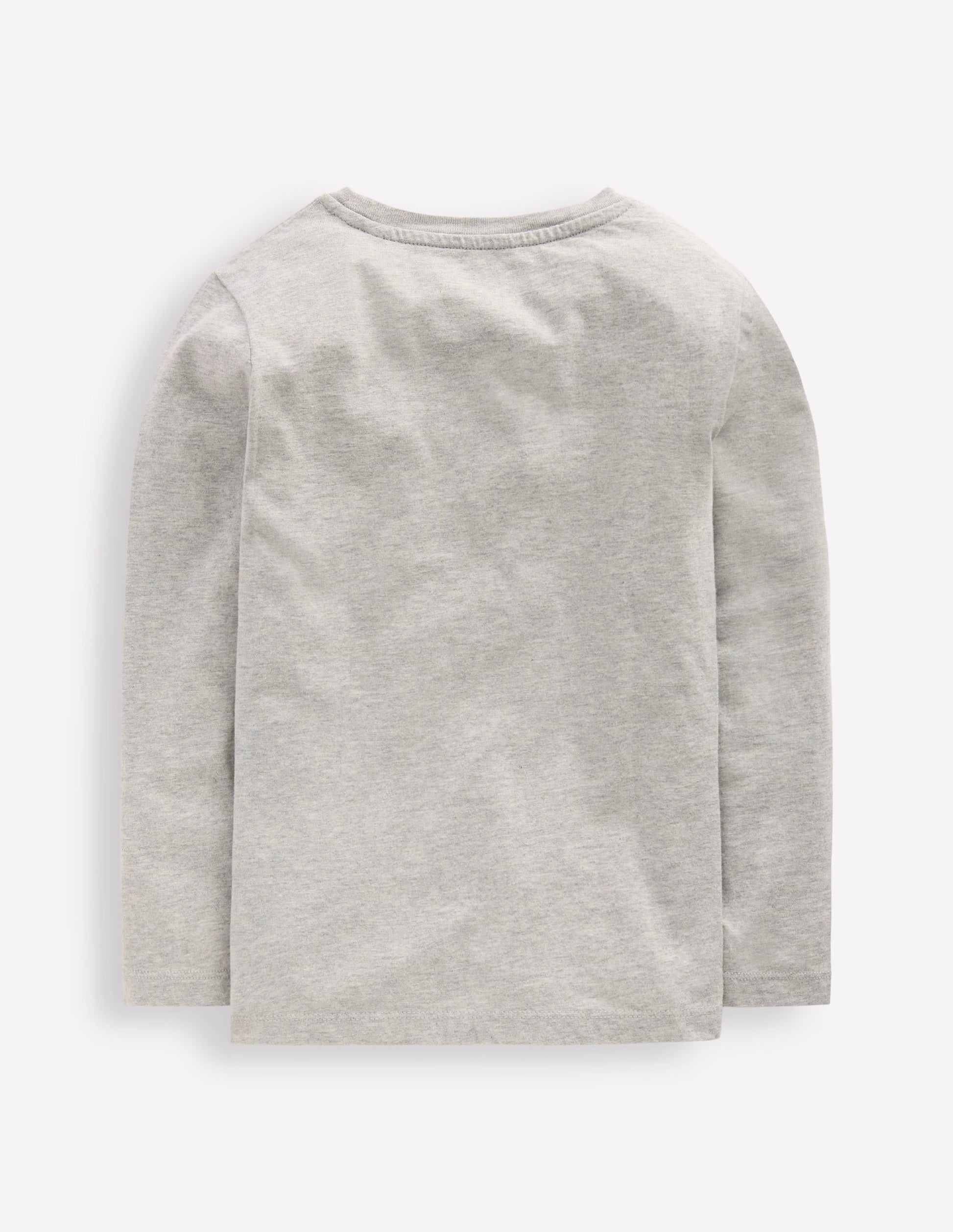 Long Sleeve Appliqué T-shirt-Grey insect-2