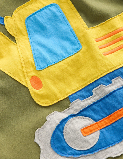 Fun Appliqué T-shirt-Lucky Green Digger-3