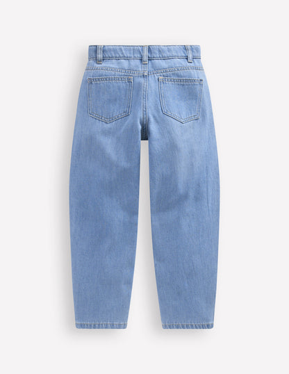 Barrel Jeans-Light Wash-2