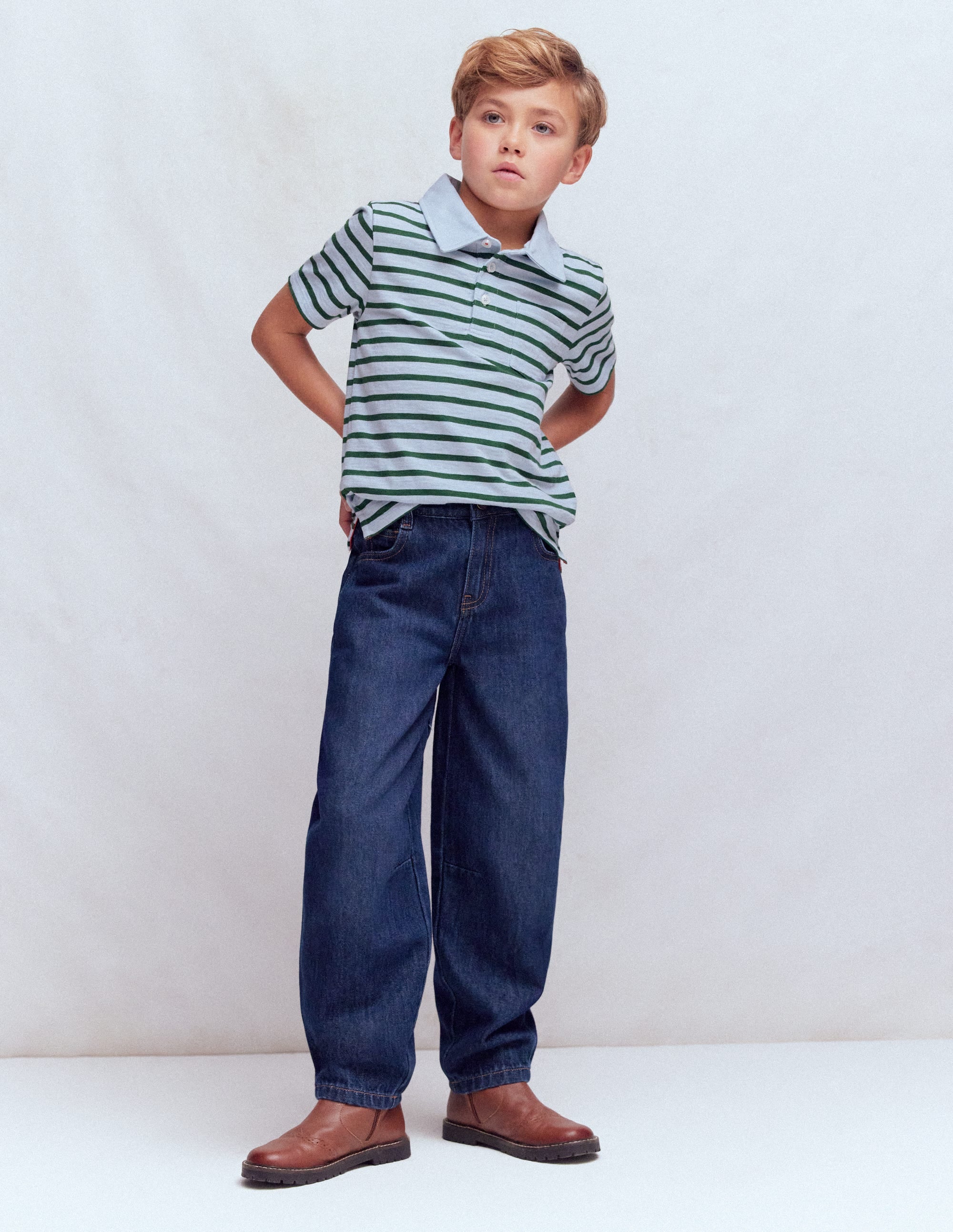 Barrel Jeans-Mid Wash - Image 1