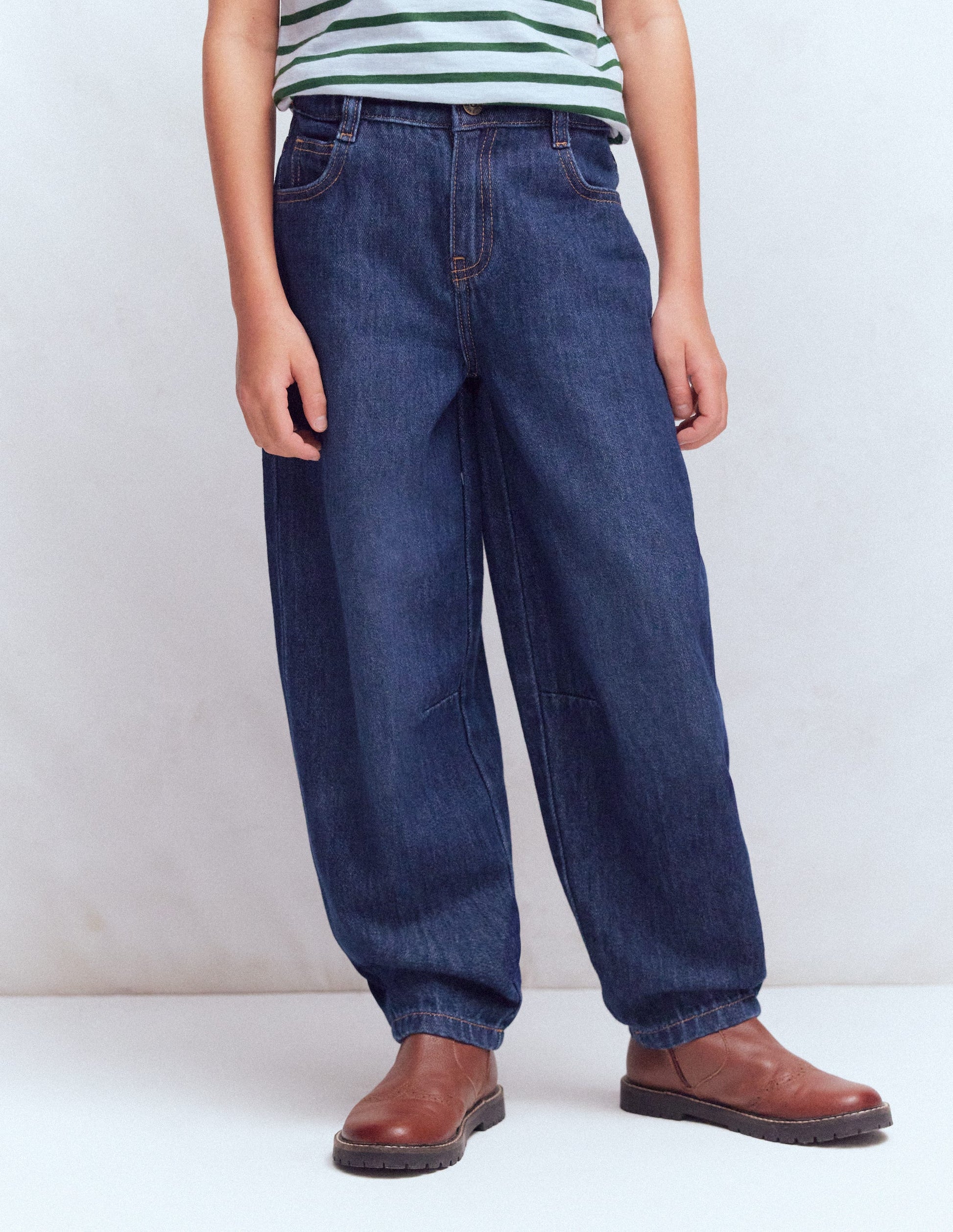 Barrel Jeans-Mid Wash-4