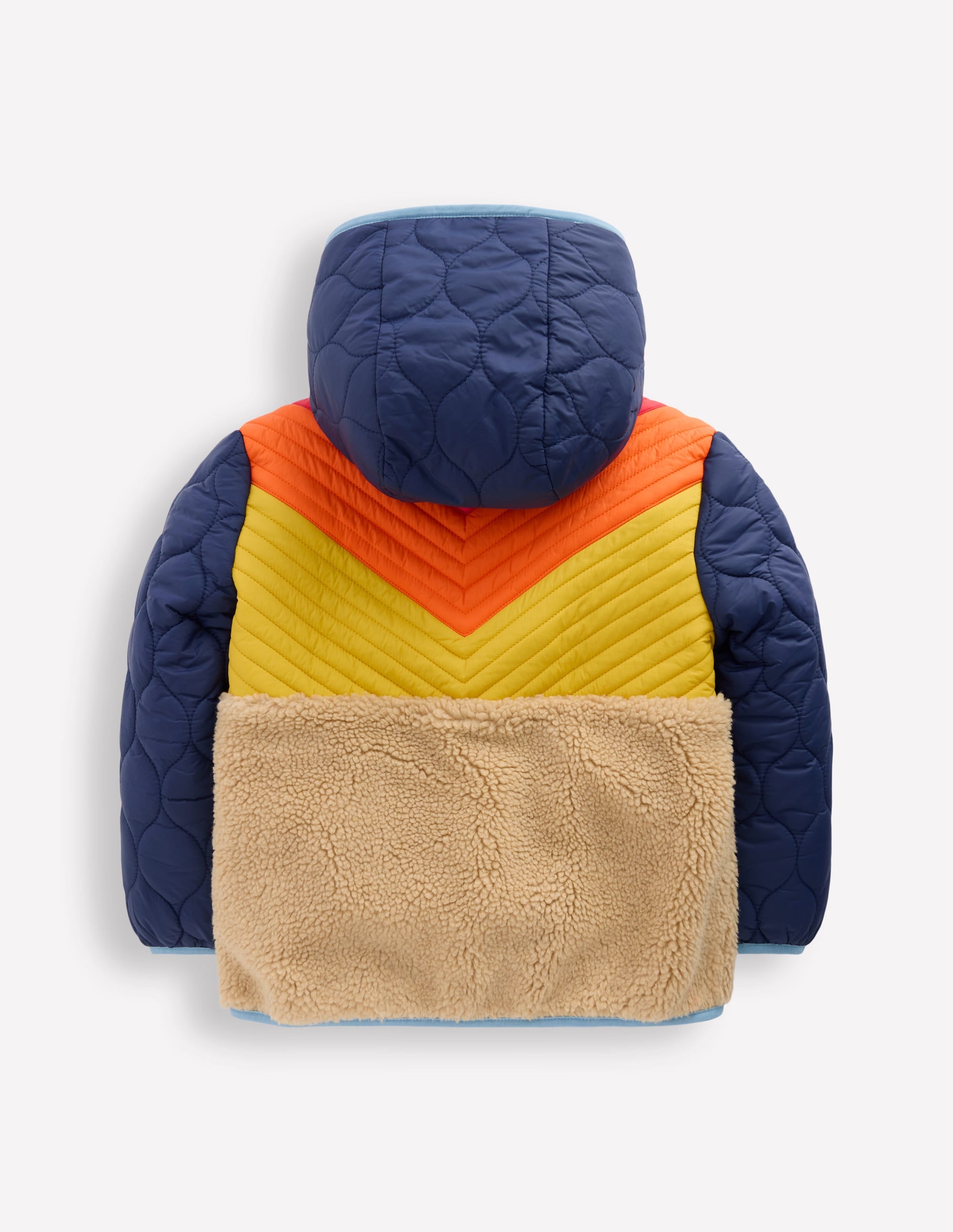 Chevron Borg Jacket-Orange Multi - Image 7