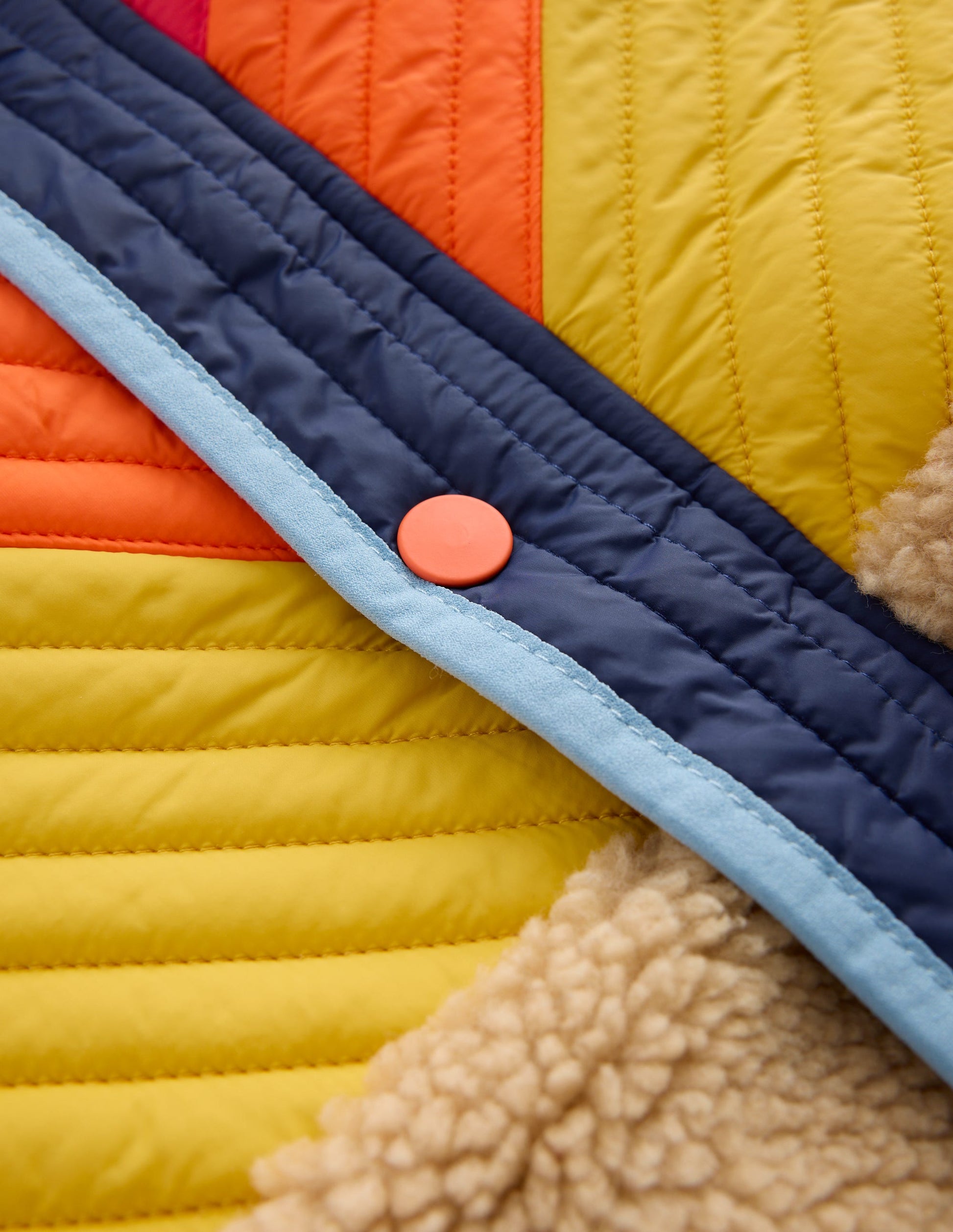 Chevron Borg Jacket-Orange Multi-9