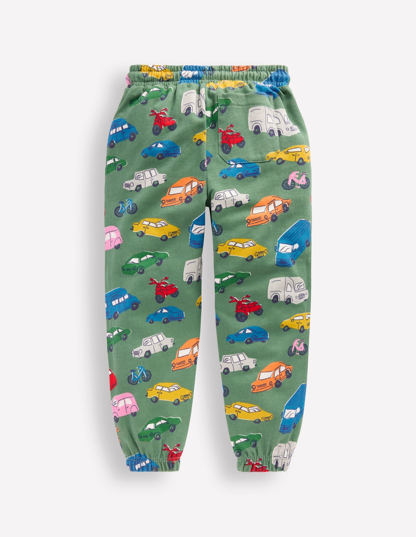 Relaxed Printed Joggers-Willow Green Traffic Jam