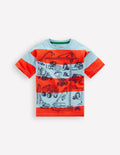 Relaxed Embroidered T-shirt-Construction Vehicles