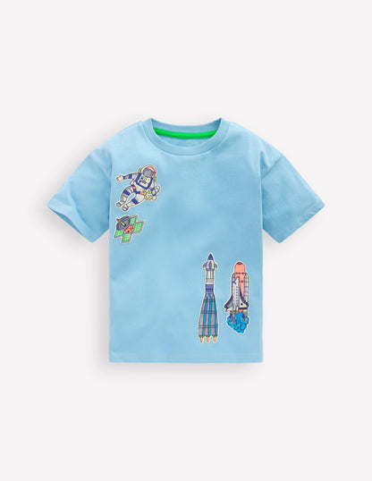 Badge T-Shirt-GLACIER LAKE Outer Space-1