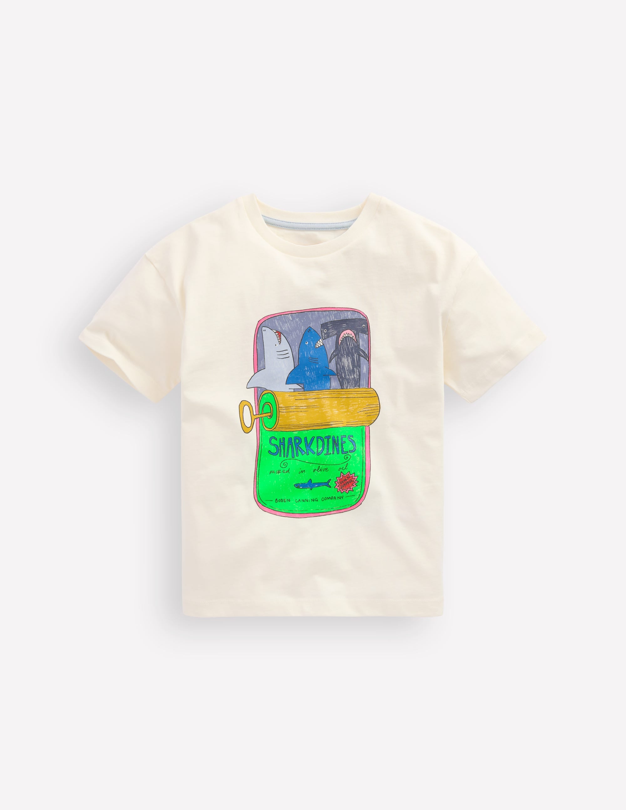 Relaxed Graphic T-shirt-Parchament Sardine Can - Image 1