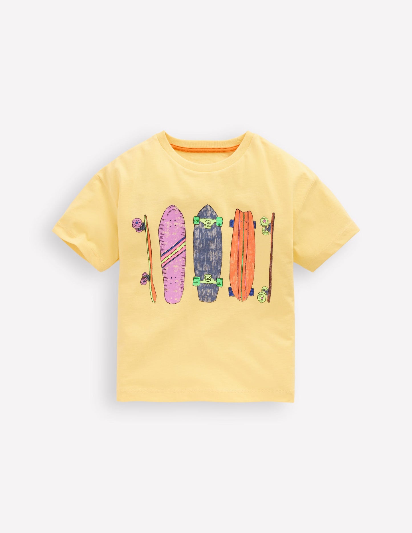 Washed Graphic T-shirt-Washed Yellow Skateboards