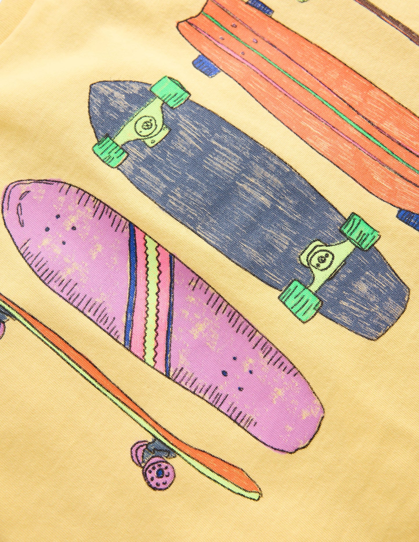 Washed Graphic T-shirt-Washed Yellow Skateboards