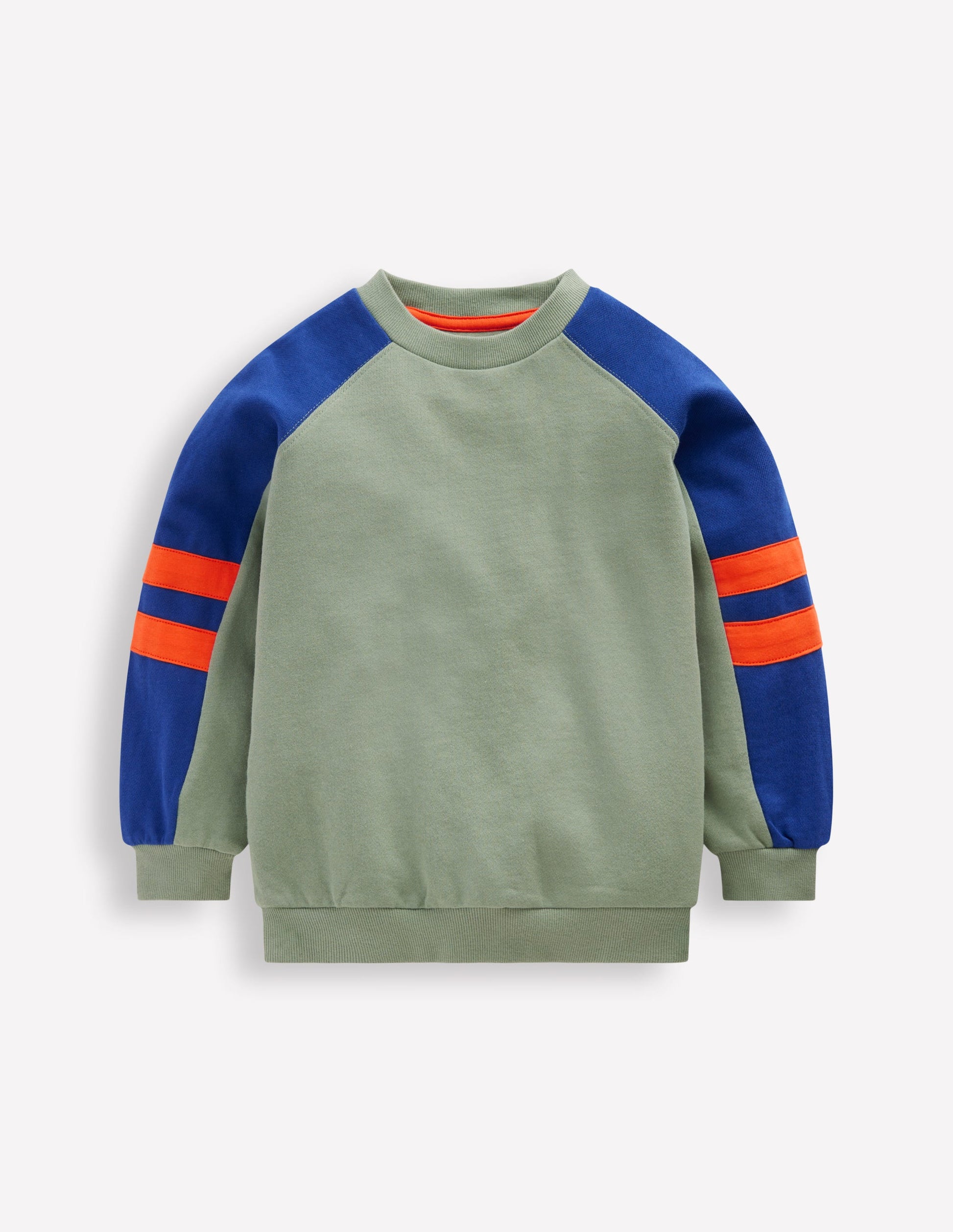 Colourblock Sleeve Sweatshirt-CHINOISE GREEN COLOURBLOCK-3