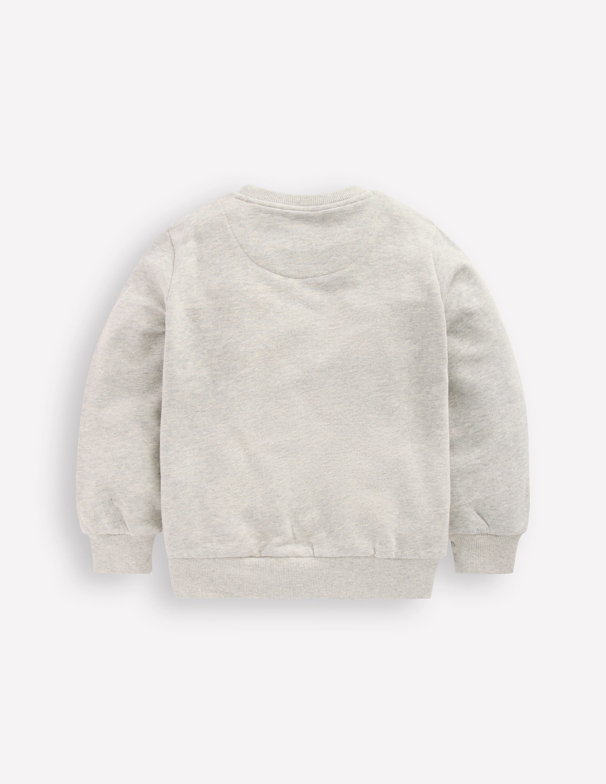 Badge Sweatshirt-Grey Marl Space - Image 7