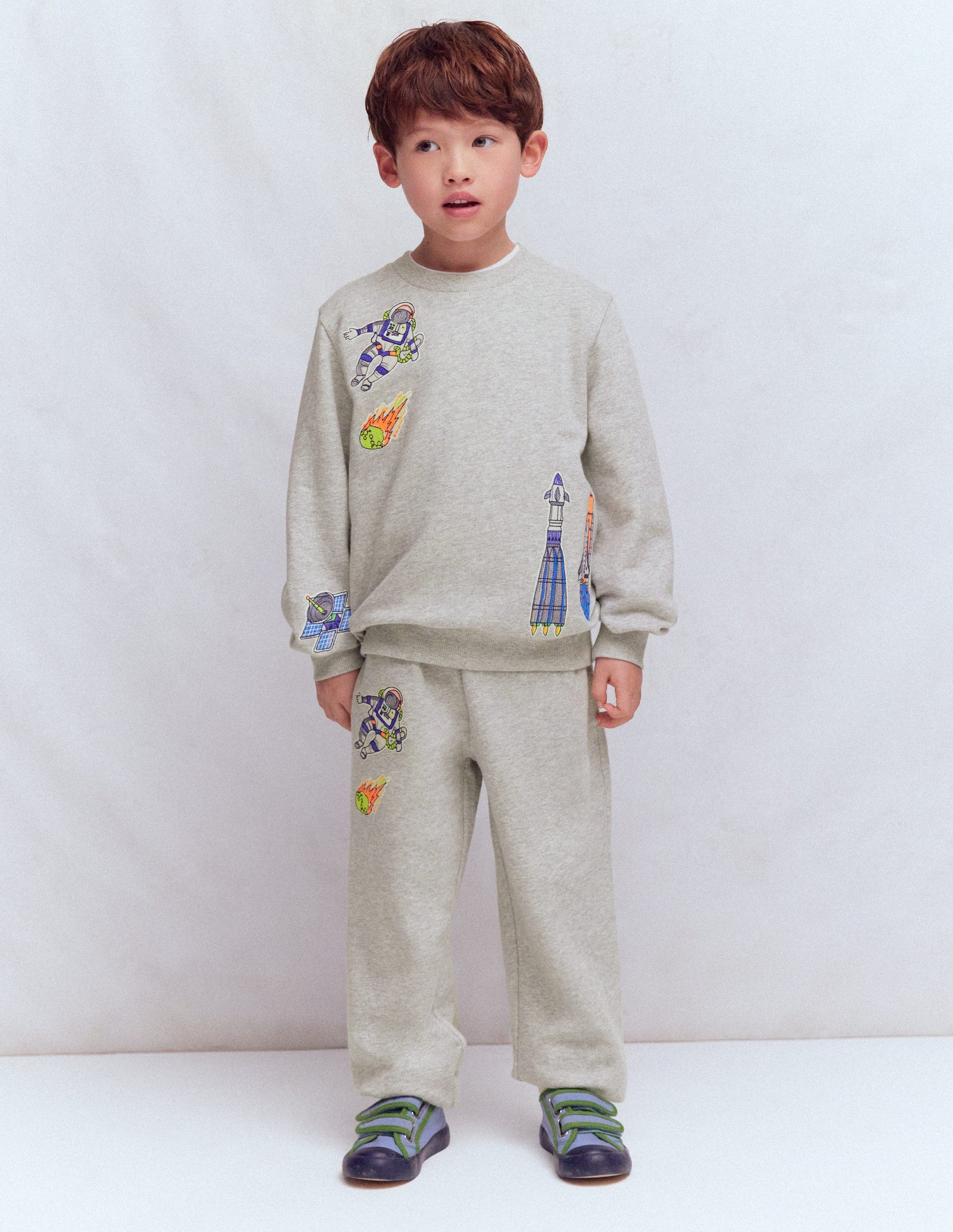 Badge Sweatshirt-GREY MARL-4