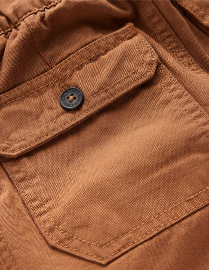 Canvas Carpenter Trousers-Argan Oil-3
