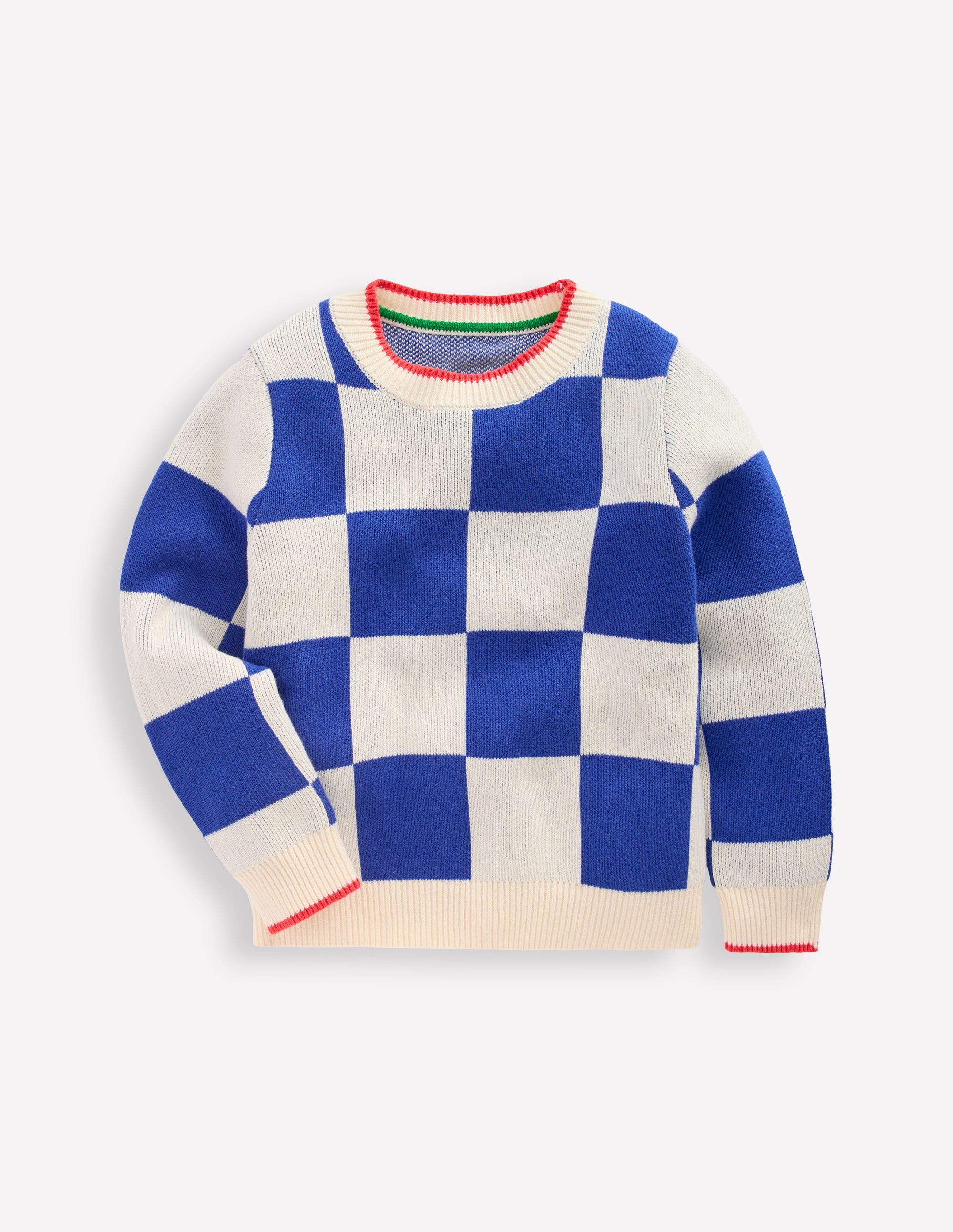 Graphic Sweater-Surf the Web Checkerboard - Image 4