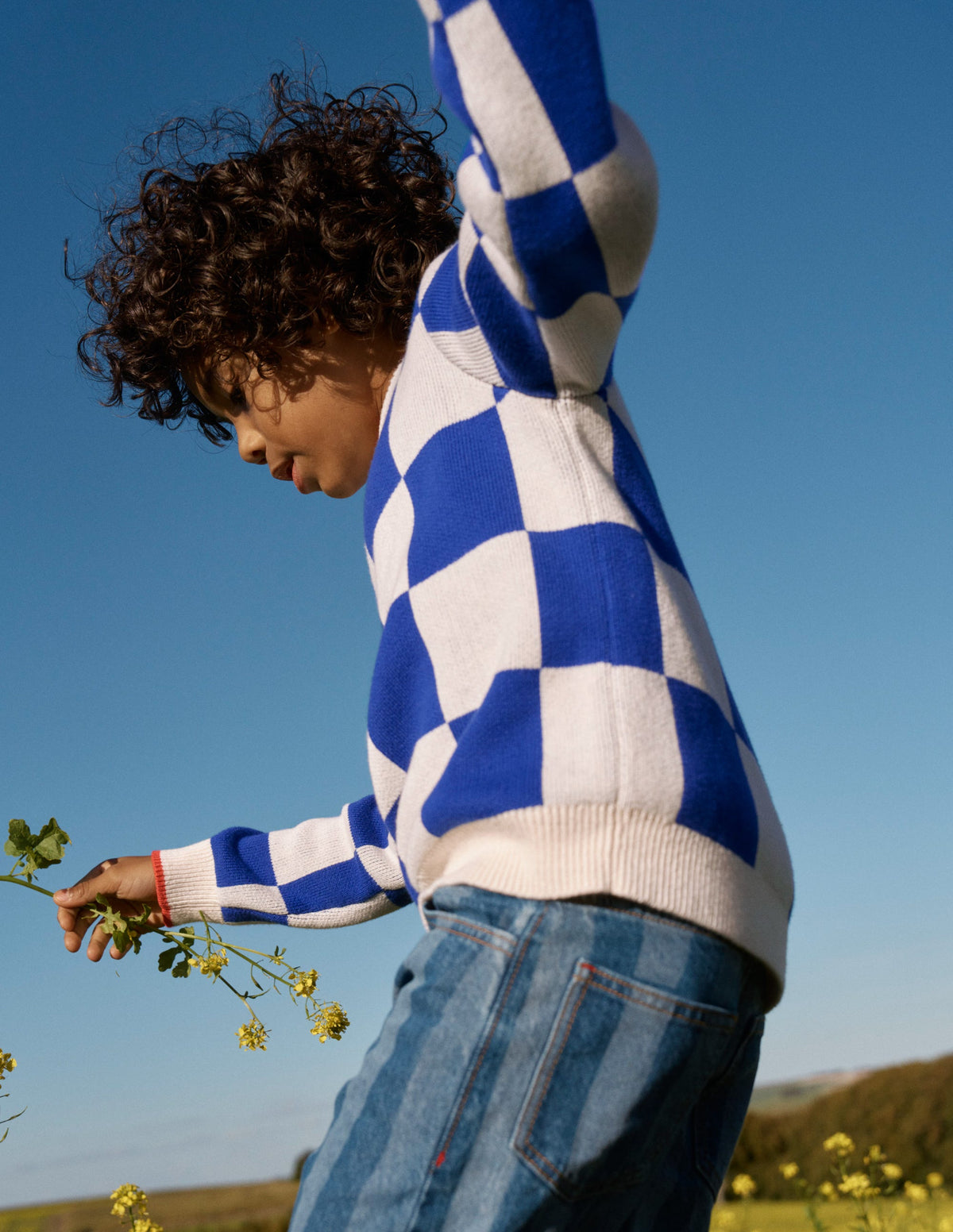 Graphic Sweater-Surf the Web Checkerboard - Image 7