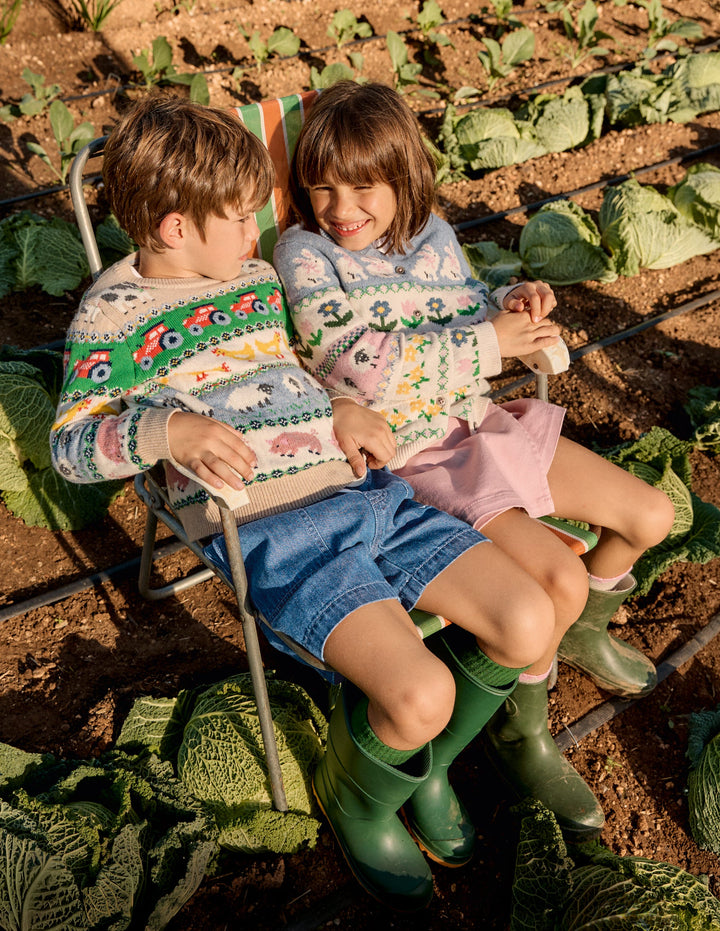 Soft Denim Shorts-Denim