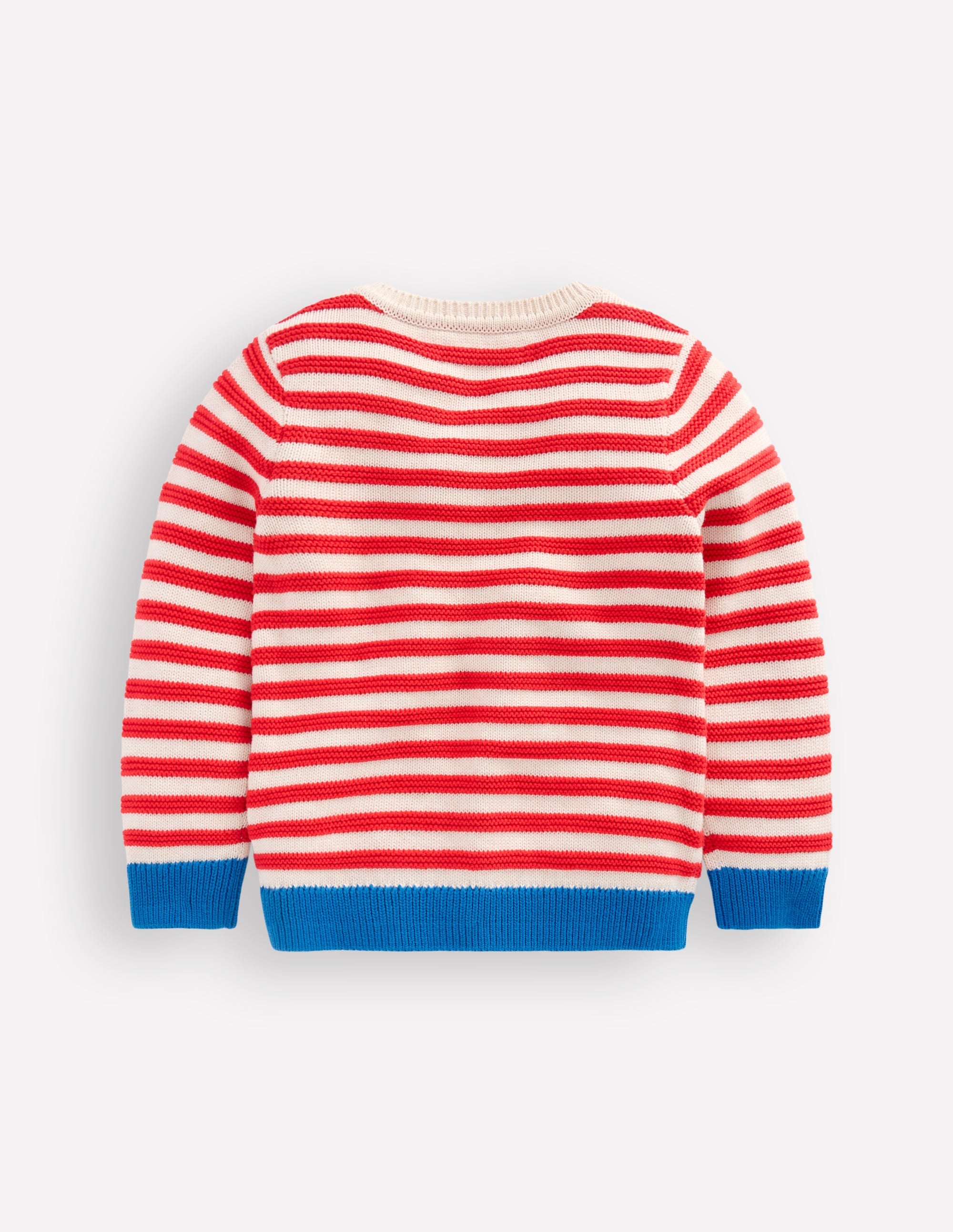 Chunky Sweater-High Risk Red/Ecru Marl Stripe - Image 5