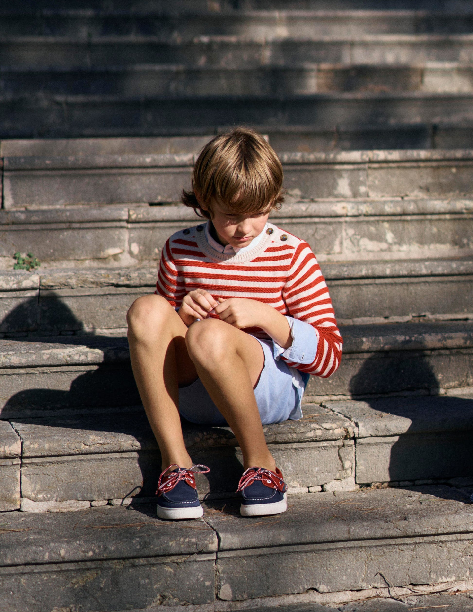 Chunky Sweater-High Risk Red/Ecru Marl Stripe-7