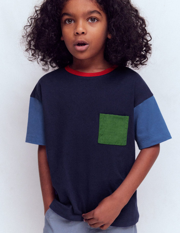 Relaxed Ripstop Pocket T-shirt-Delft/Artichoke/Medieval