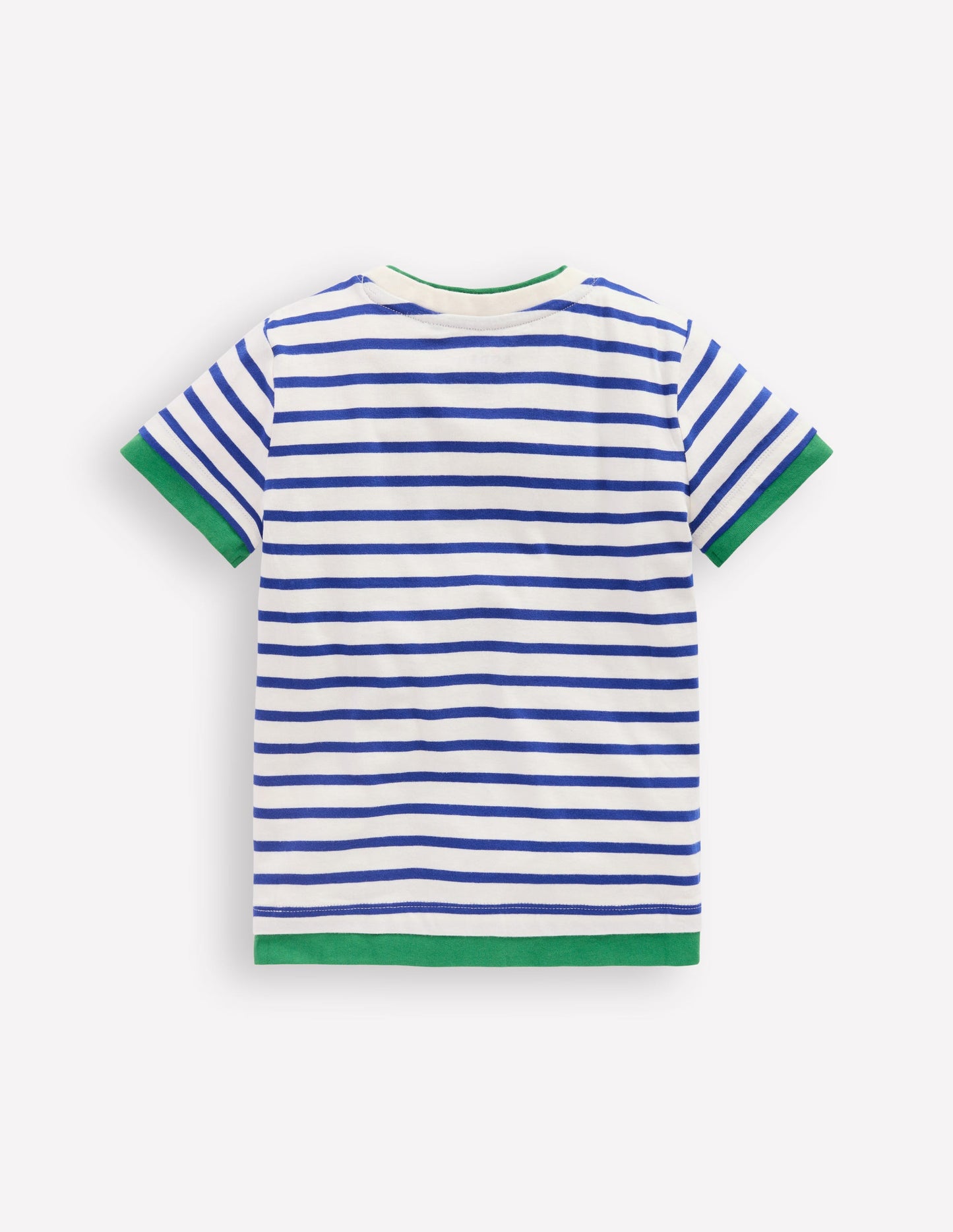 Double Layer T-shirt-Bright Blue/Ivory