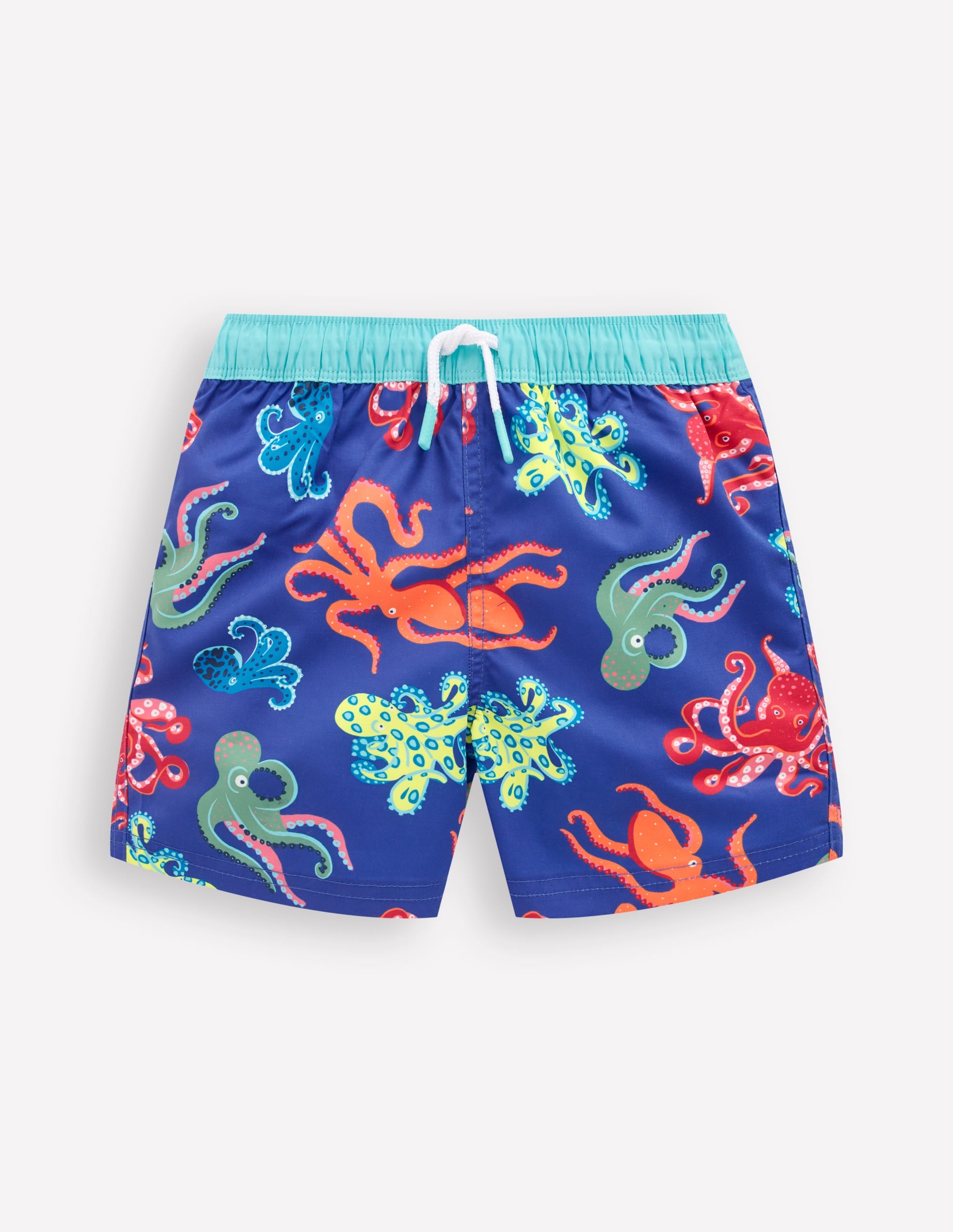 Swim Shorts-Sapphire Blue Octopus - Image 1
