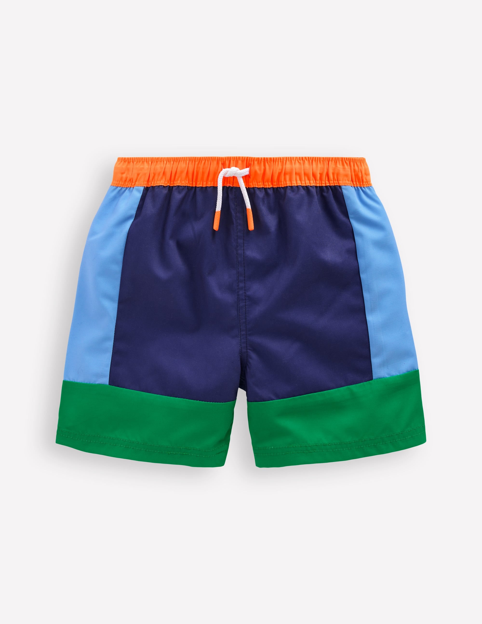Swim Shorts-Blue and green colourblock - Image 1